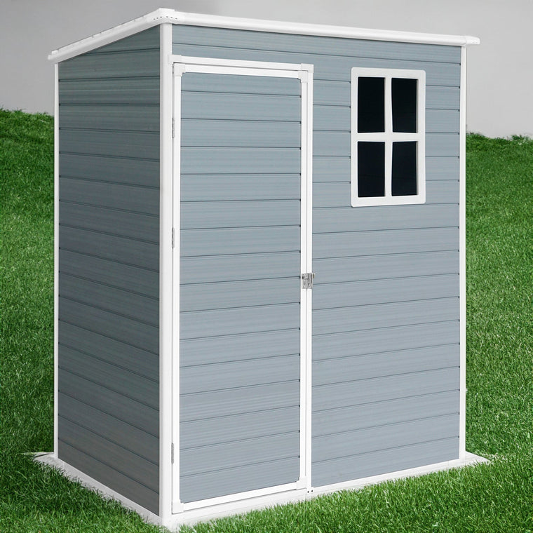 5 × 3 ft Resin Outdoor Storage Shed – Gray