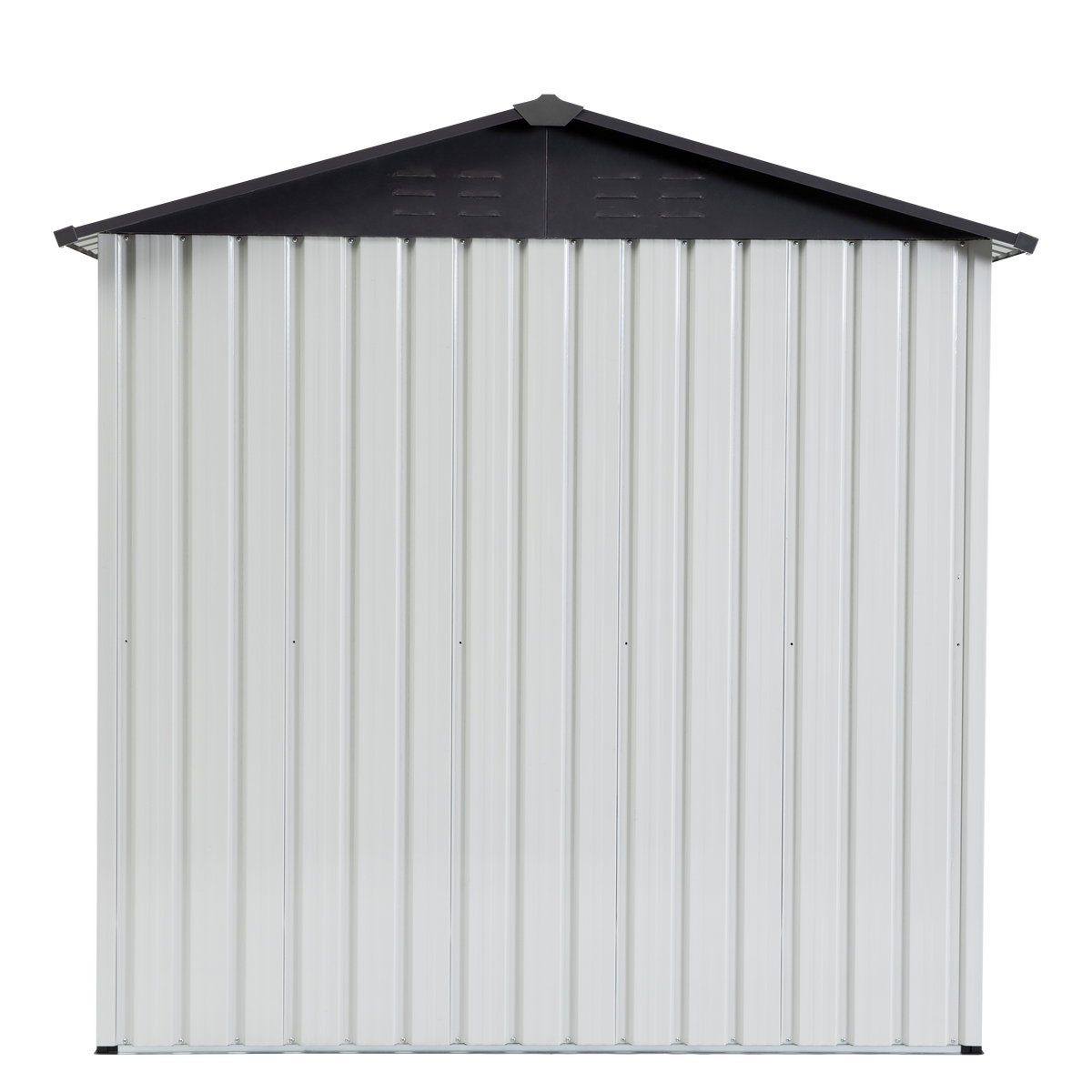 XWT014 Metal Garden Storage Shed – Gray/White