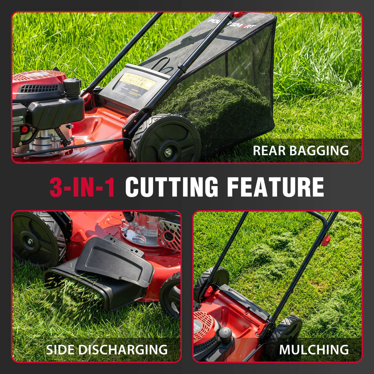 21" 144cc Gas Push 3-in-1 Lawn Mower  DB8621P
